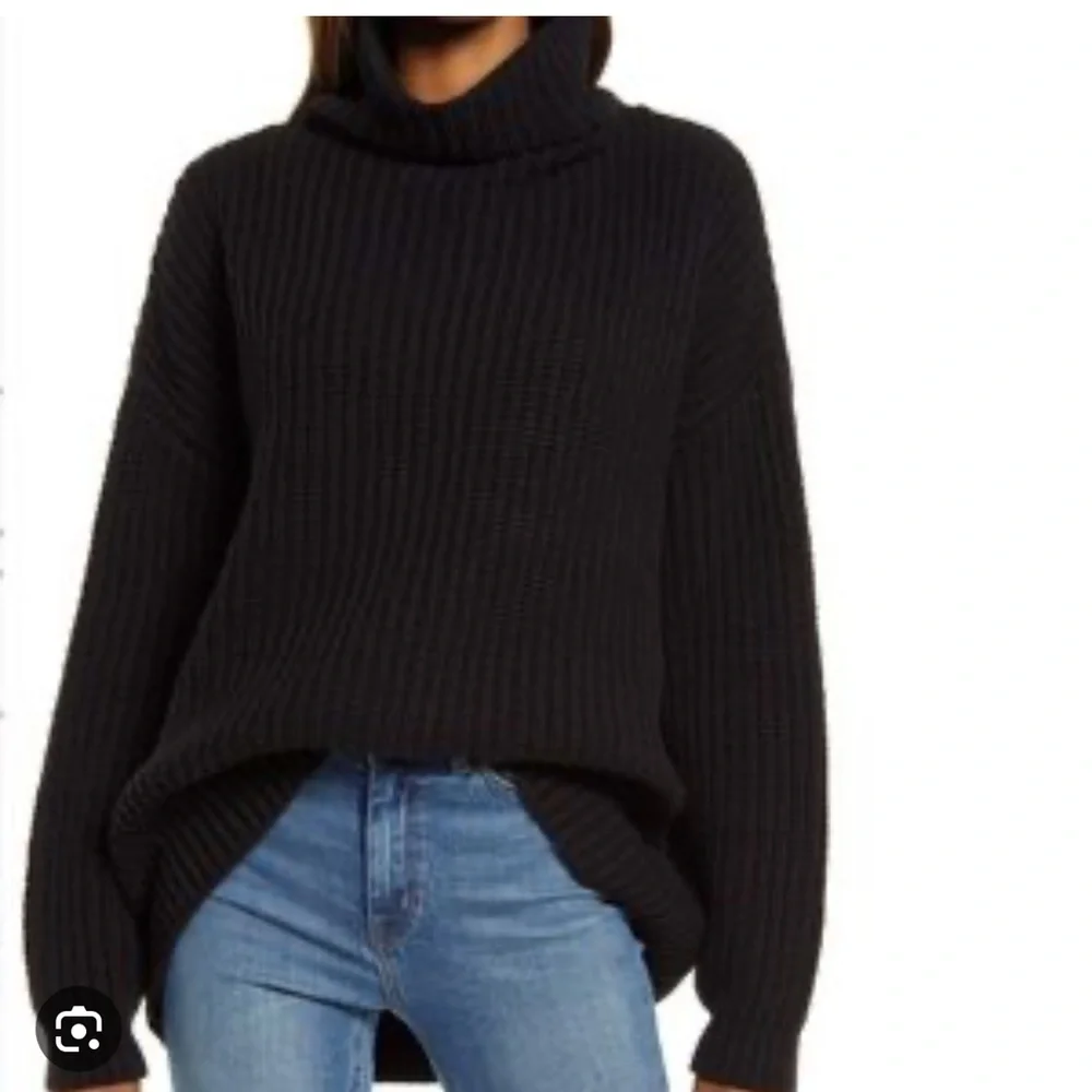 Free People swim too deep Black Turtleneck Sweater - Picture 4 of 13